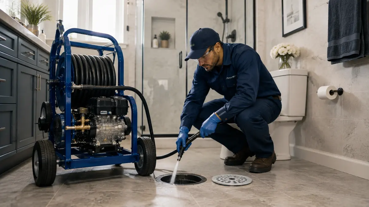 Bathroom Drain Hydro Jetting in West Hollywood