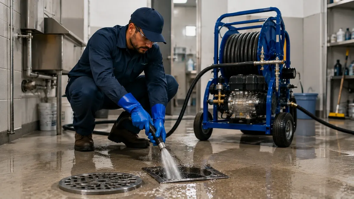 Floor Drain Hydro Jet Cleaning in West Hollywood