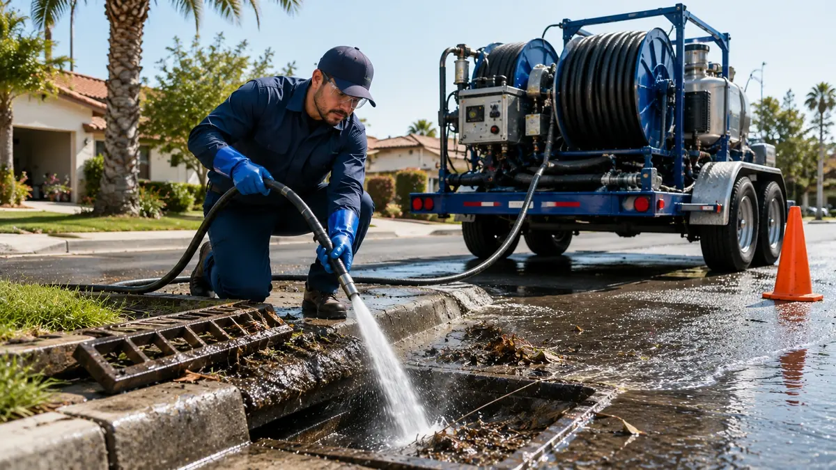 Storm Drain Hydro Jet Cleaning in West Hollywood