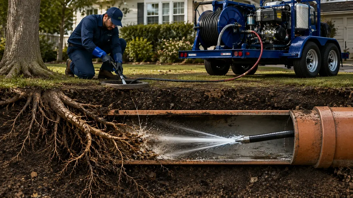 Tree Root Removal with Hydro Jetting in West Hollywood